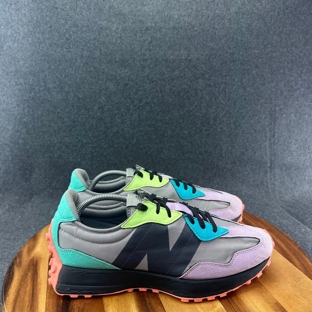New Balance 327 Miami Nights Mens 11D Grey Purple Blue Green Orange MS327EB